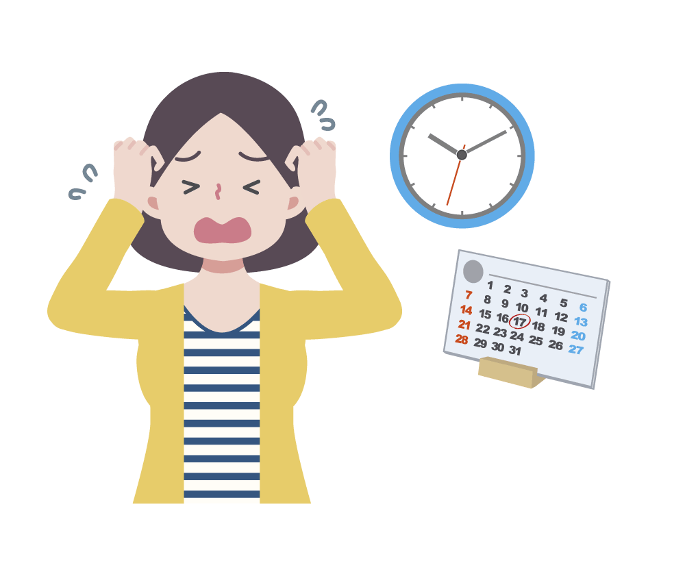 遺品を整理する時間が十分に確保できない