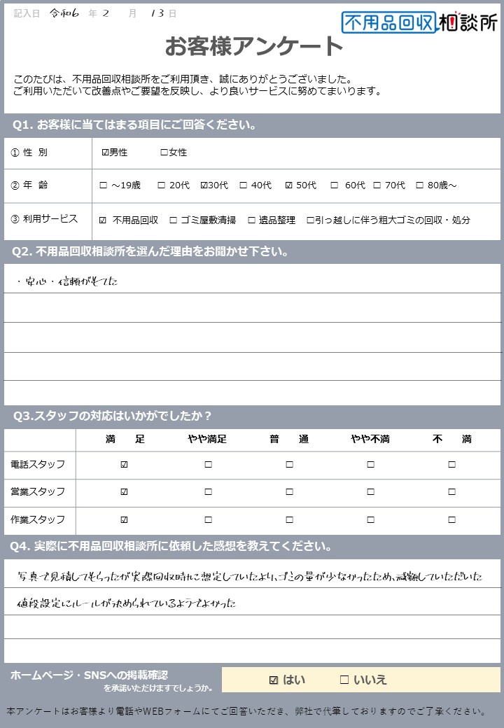 【京都市下京区 K様】引っ越しに伴う不用品回収「ルールが決められていてよかった」