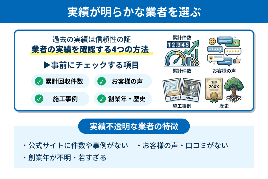 江東区で実績が明らかな業者の確認方法