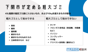 下関市が定める粗大ゴミとは？