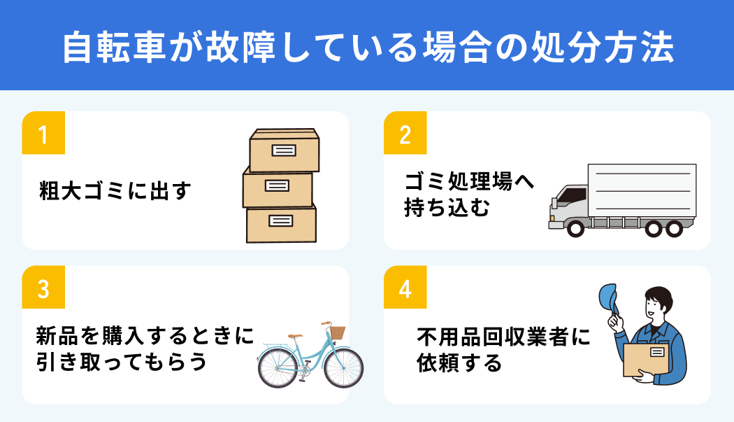 自転車が故障している場合の処分方法