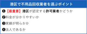 東京都港区で不用品回収業者を選ぶポイント