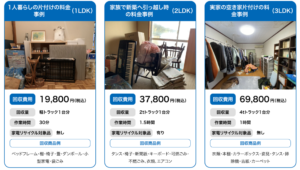 東根市の不用品回収の料金事例