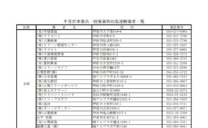 甲斐市「甲斐市事業系一般廃棄物収集運搬業者一覧」