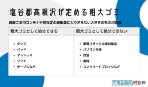 塩谷郡高根沢町が定める粗大ゴミとは？