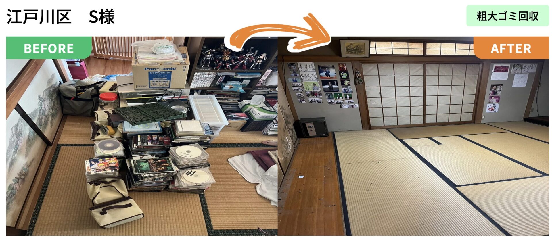 大量のCD・ゲームソフトをMパックで短時間回収